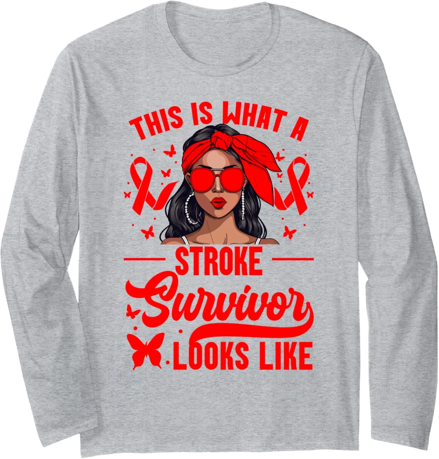 Stroke Patient Warrior Month Stroke Long Sleeve T-Shirt