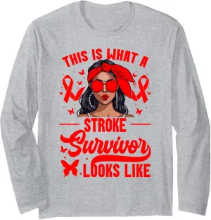 Stroke Patient Warrior Month Stroke Long Sleeve T-Shirt