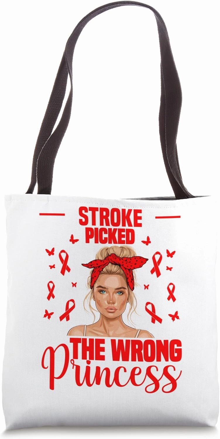 Stroke Awareness Month Warrior Princess Survivor Stroke Tote Bag
