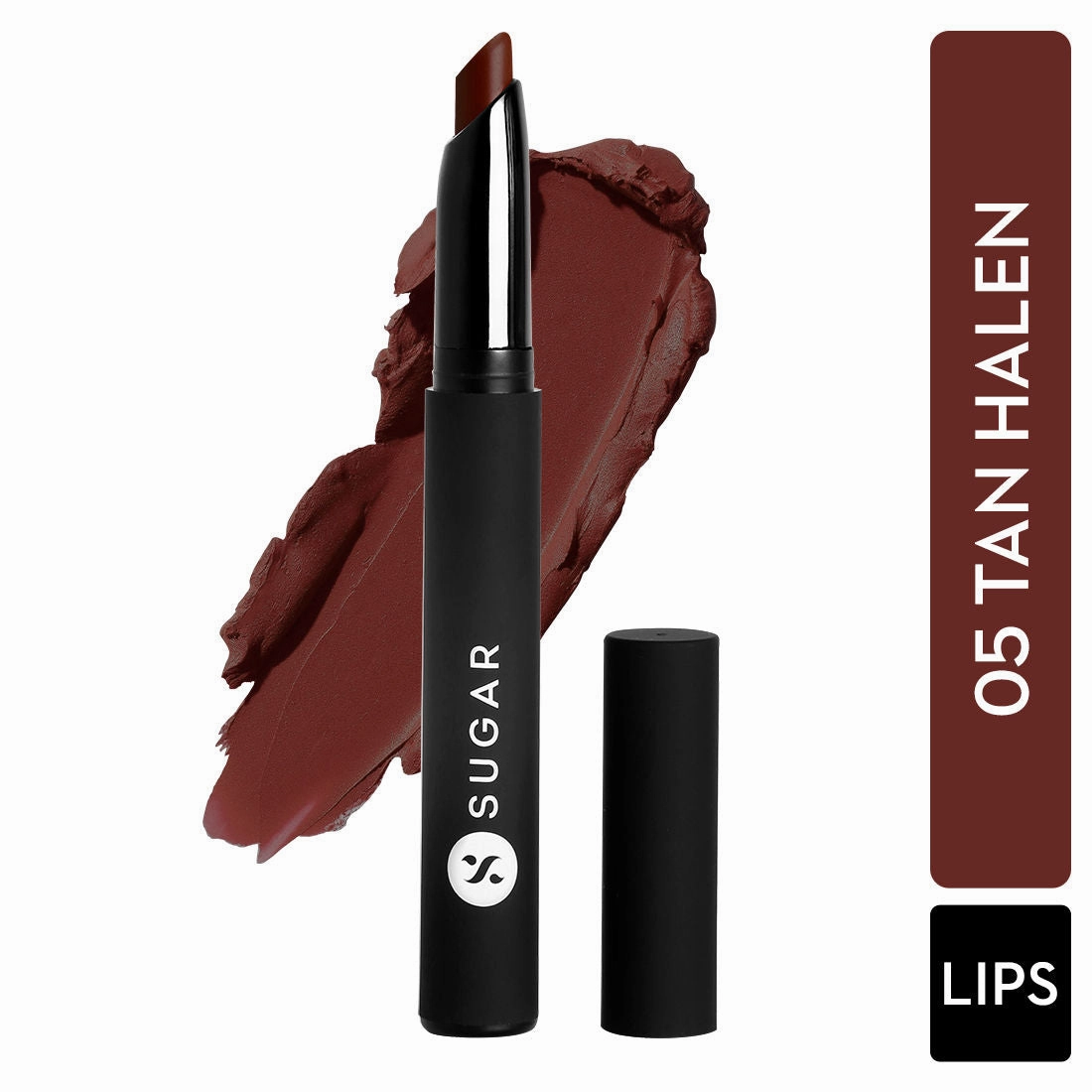 SUGAR Matte Attack Transferproof Lipstick - 05 Tan Halen (Chocolate Brown) (2g)