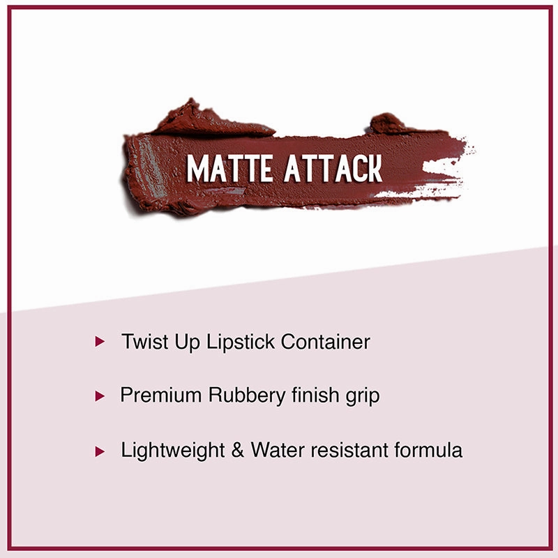 SUGAR Matte Attack Transferproof Lipstick - 05 Tan Halen (Chocolate Brown) (2g)