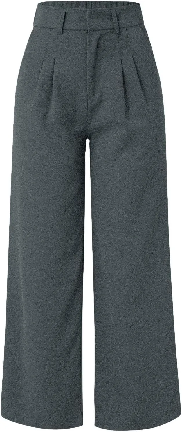 Summer Pants for Women 2024 Trendy Women Wide Leg Pants for Women Work Business Casual High Waisted Dress