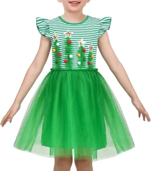 Sunny Fashion Girls Dress Pink Sequin Wedding Hi-Low Tulle Skirt Tutu Flutter Sleeve