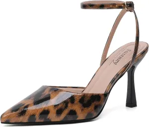 Susanny Heels for Women Stiletto Closed Pointed Toe Backless Dress Shoes High Heels Sexy Kitten Pumps Wedding Guest Party Dance Prom Dressy Comfort Shoes