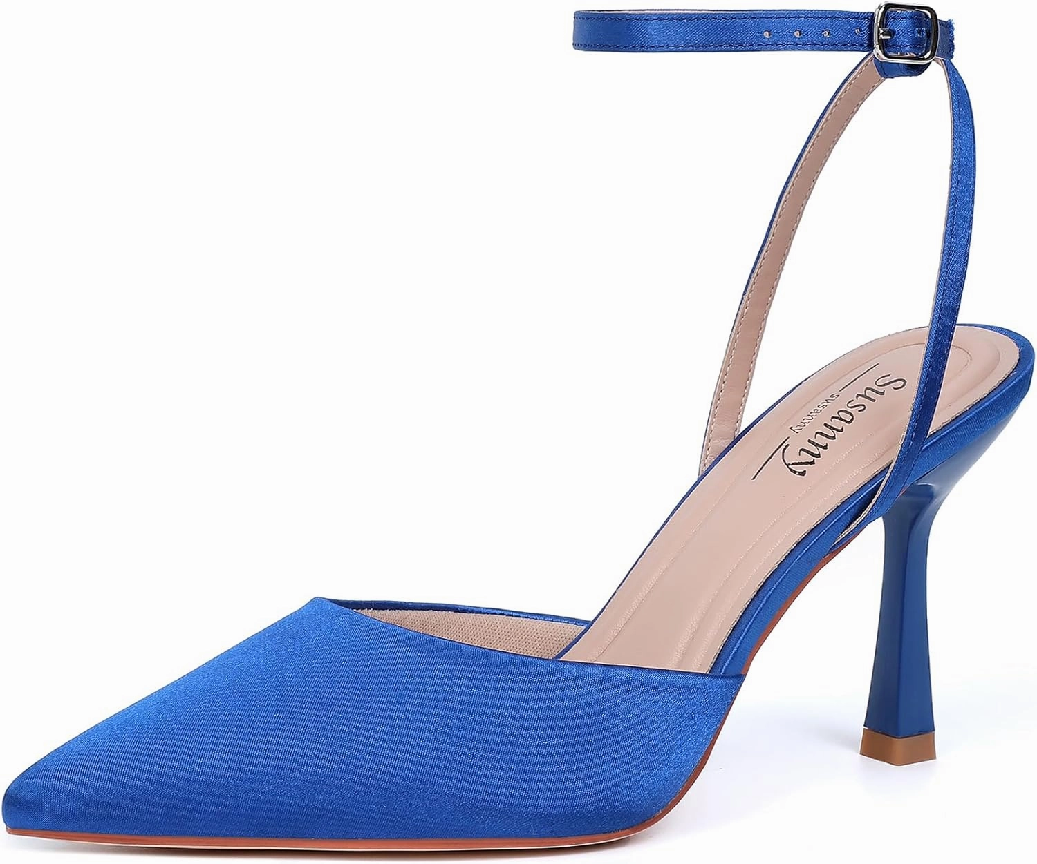 Susanny Heels for Women Stiletto Closed Pointed Toe Backless Dress Shoes High Heels Sexy Kitten Pumps Wedding Guest Party Dance Prom Dressy Comfort Shoes