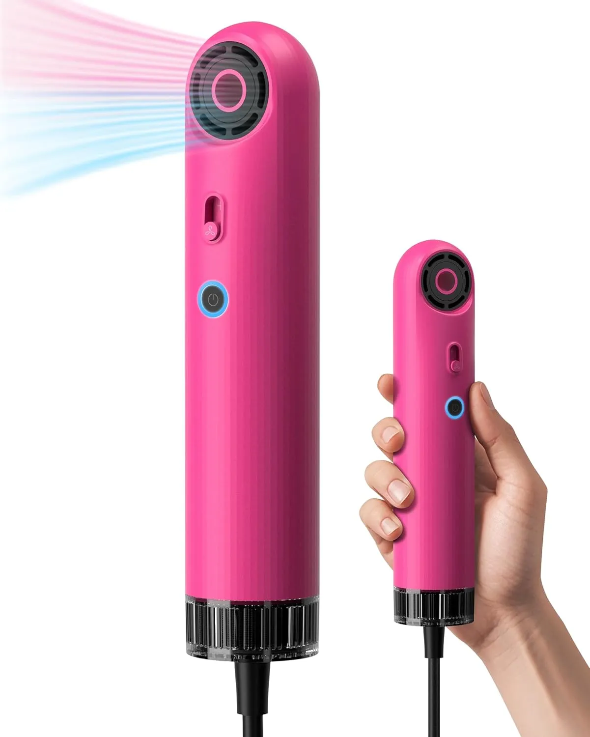 SYLPH Mini Hair Dryer, 0.55lb Small Size Travel Hairdryer, 850W Ionic Hair Dryer with 110,000 RPM High-Speed Motor, Intelligent Temperature Control No Heat Damage, Suitable for Home, Dorm, RVs(Pink)