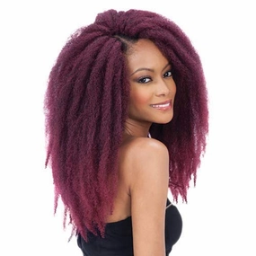 Synthetic Hair Braids Double Strand Style Cuban Twist Braid 16" (6-Pack, 1B)