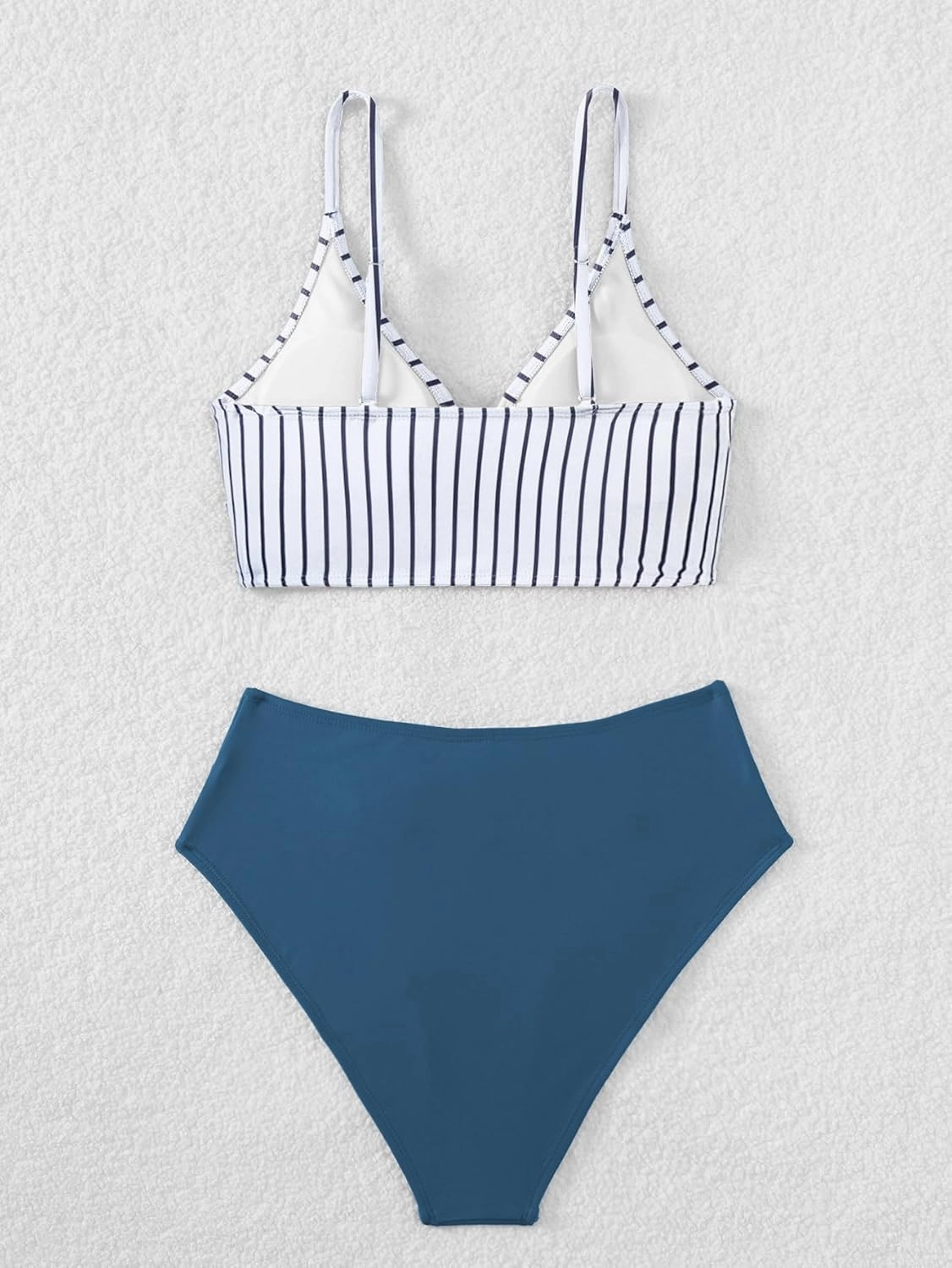 Tainehs Women's Bikini Sets Two Piece Swimsuit V Neck Twist Front V Cut Bottom Bathing Suit