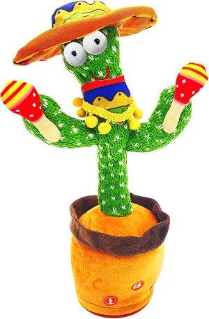 Talking Cactus Toy for Kids Boys and Girls, Adjust Volume Dancing Cactus Toy Singing Mimicking Recording Toys Repeats What You Say, Comes with 120 English Songs Singing Talking Musical Toys