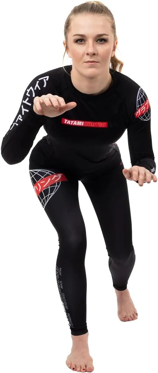 Tatami Fightwear Women's Global Long Sleeve Rashguard - XL - Black