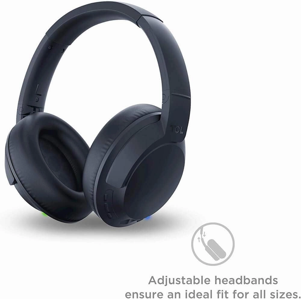TCL ELIT400NC Wireless On-Ear Headphones Hi-Res Noise Cancelling Bluetooth Headphones with 22 Hour Playtime and Fast Charge – Midnight Blue