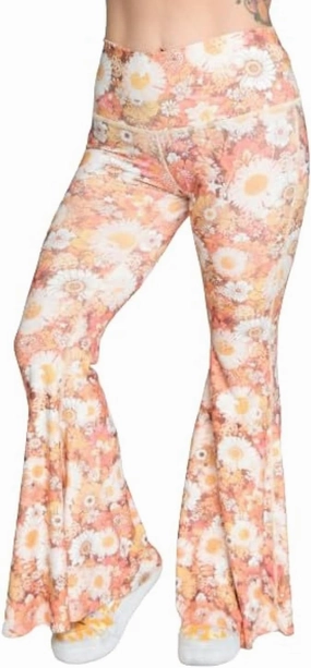 teeki Crop Bell Bottom Pant for Women High-Waist Stretchy Flare Bell Bottoms Premium Athletic Pants Retro 70s