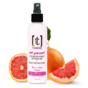 Teenology Leave-In Conditioning Detangler   Heat Protectant for Teens - Helps with Acne and Breakouts - Pink Grapefruit Scent 6 oz.