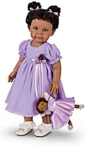 The Ashton-Drake Galleries Ping Lau Take Me to Church Child Doll and Plush Angel Set