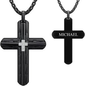 The Danbury Mint Black Ice Diamond Cross Pendant #10174-0033