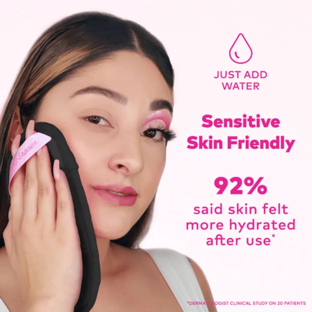 The Original MakeUp Eraser Mini PRO 5-pack, Erase All Makeup With Just Water, Including Waterproof Mascara, Eyeliner, Foundation, Lipstick, Sunscreen and More! Chic Black, 5ct.