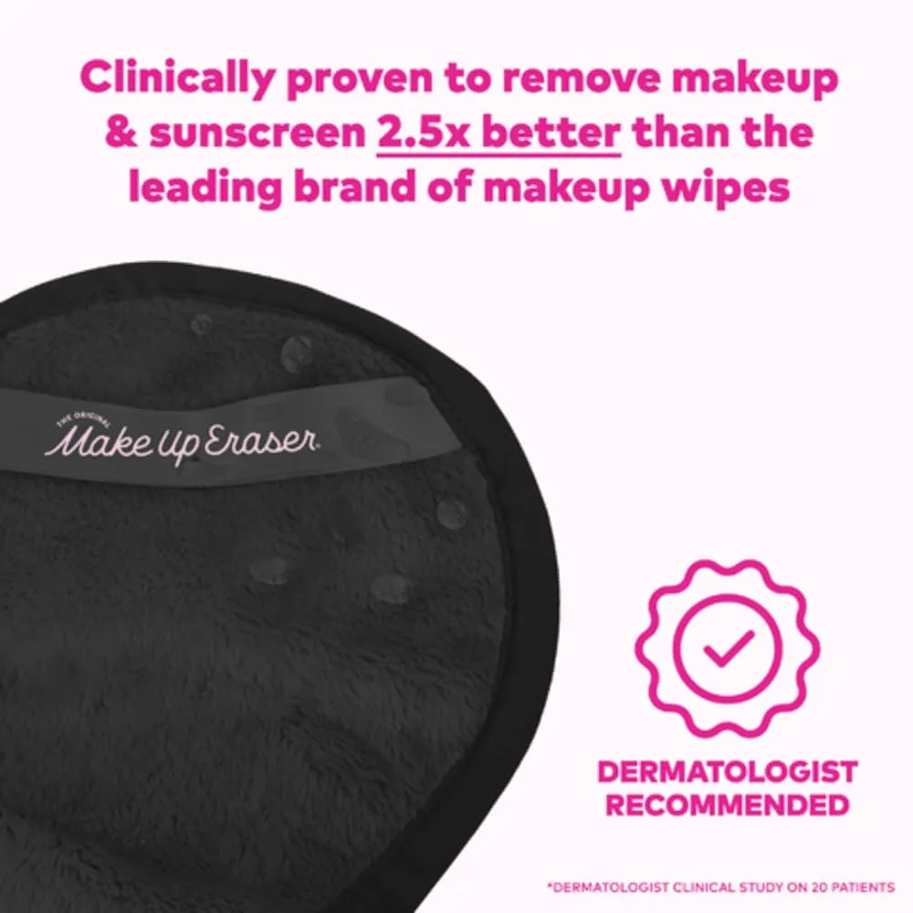 The Original MakeUp Eraser Mini PRO 5-pack, Erase All Makeup With Just Water, Including Waterproof Mascara, Eyeliner, Foundation, Lipstick, Sunscreen and More! Chic Black, 5ct.