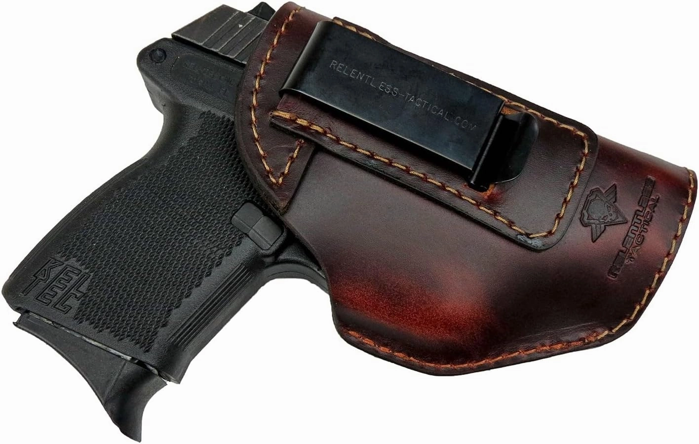 The Defender Leather IWB Holster - Made in USA - Fits Glock 42 | Sig P365 | Ruger LC9, LC9s | Kahr CM9, MK9, P9 | Springfield Hellcat and More
