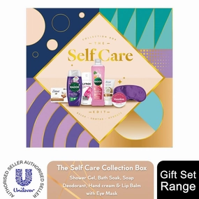 The Self Care Collection Box 6pcs Multi-Branded Gift Set for Her with Eye Mask