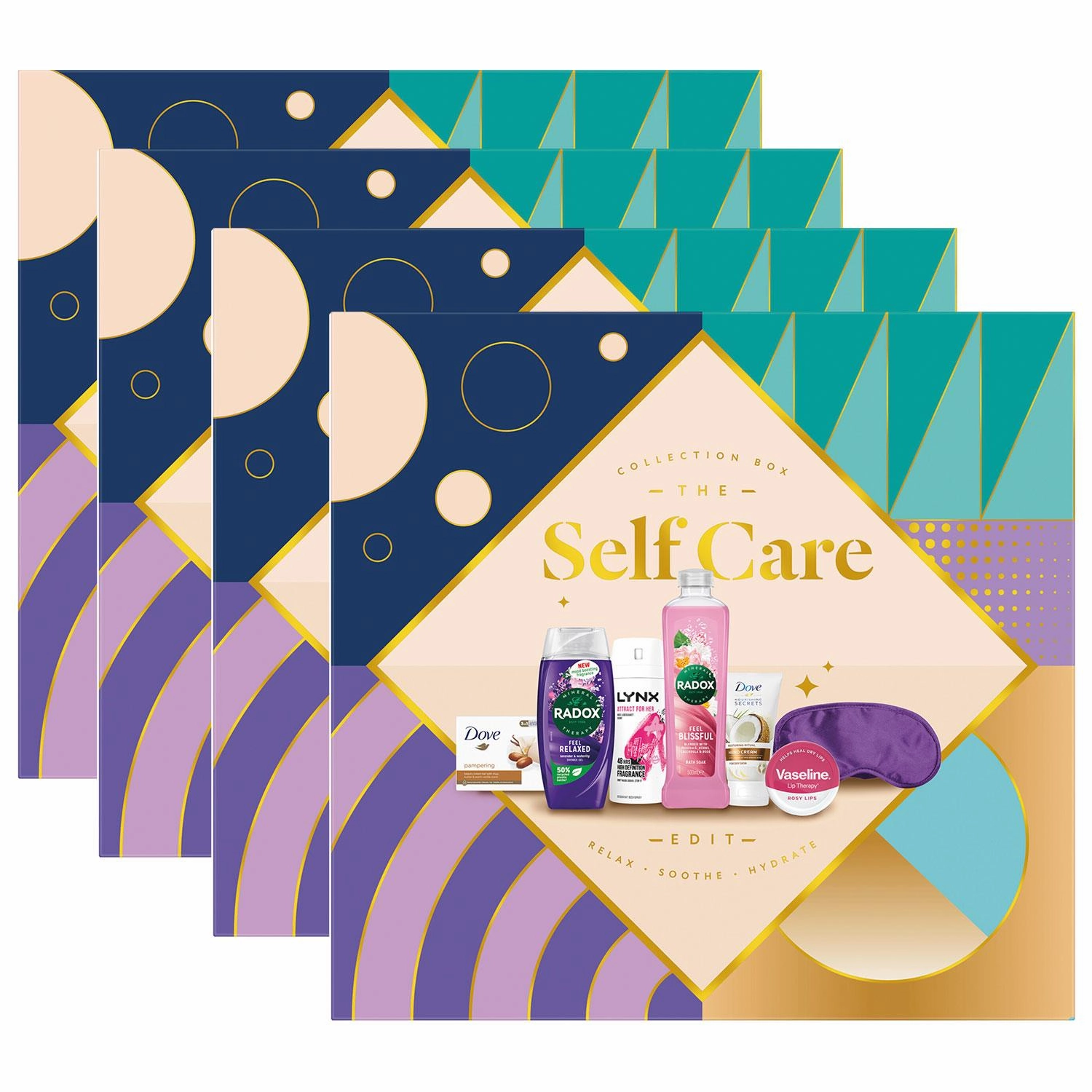 The Self Care Collection Box 6pcs Multi-Branded Gift Set for Her with Eye Mask