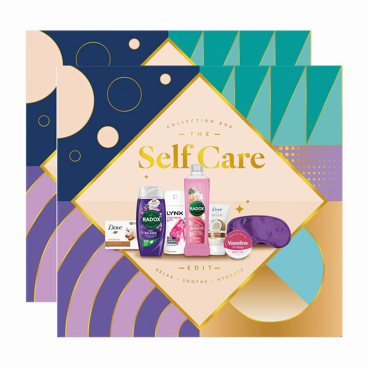 The Self Care Collection Box 6pcs Multi-Branded Gift Set for Her with Eye Mask