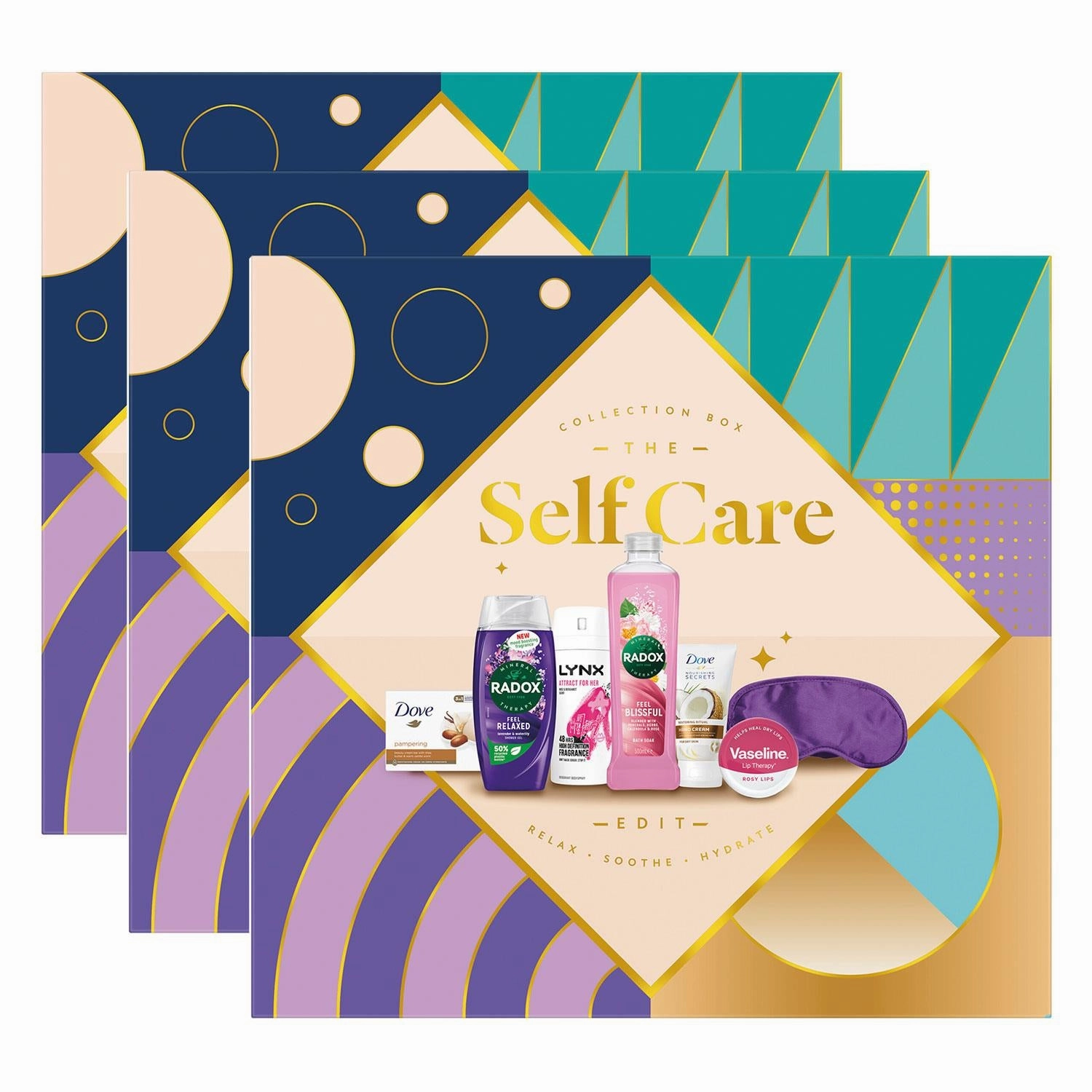 The Self Care Collection Box 6pcs Multi-Branded Gift Set for Her with Eye Mask