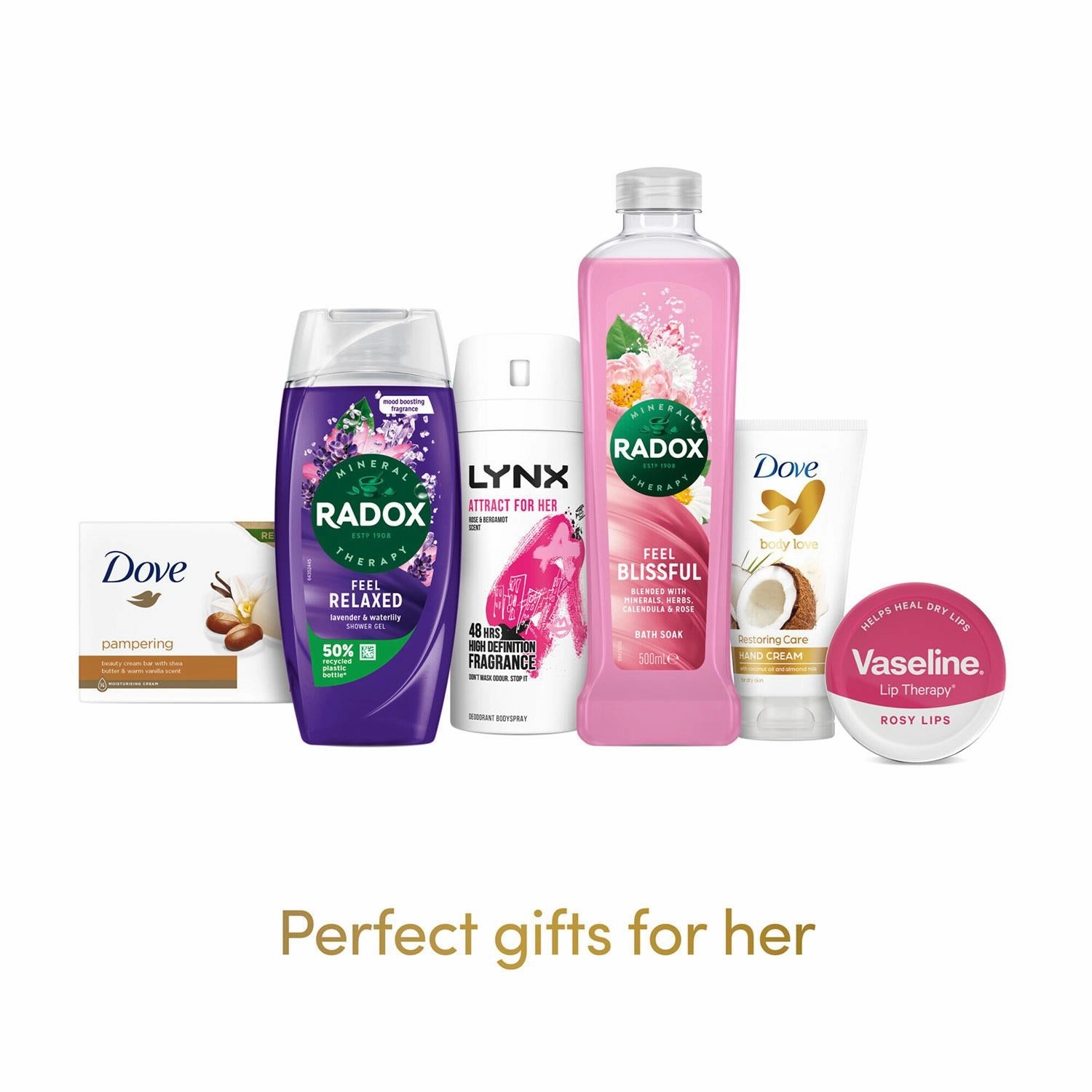 The Self Care Collection Box 6pcs Multi-Branded Gift Set for Her with Eye Mask