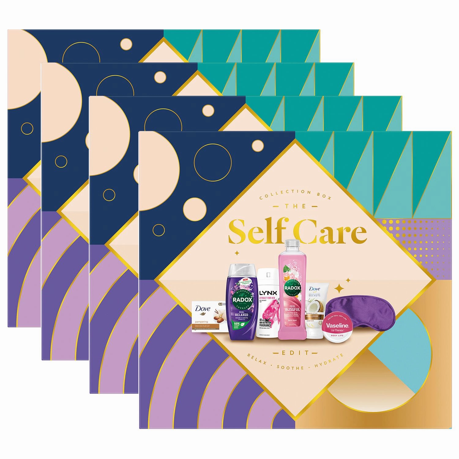 The Self Care Collection Box 6pcs Multi-Branded Gift Set for Her with Eye Mask