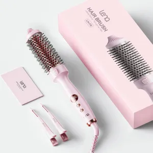 Thermal Brush,Lena All-in-1,1.5 Inch Heated Round Brush with Titanium Barrel-Infrared&Negative Ion Technology,Smooth,Frizz-Free Styling Tool,5 Heat Settings,LED Display,Pink