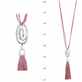 THSJ1207X:Dusty Pink:The Circle of Life Pendant Necklace