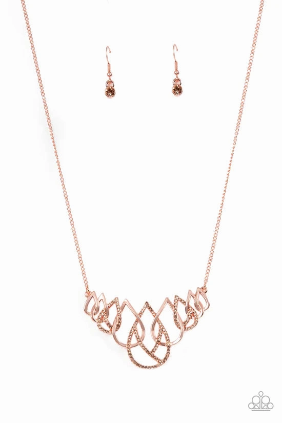 Thunderstruck Teardrops - Copper ♥ Necklace