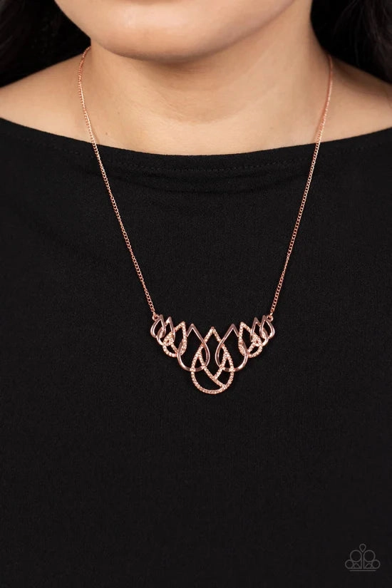 Thunderstruck Teardrops - Copper ♥ Necklace