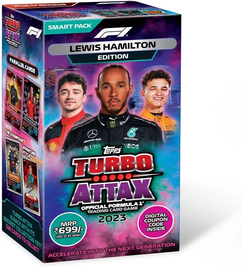 Topps F1 Turbo Attax Trading and Collectible Card Game (Smart Pack- Lewis Hamilton Version)