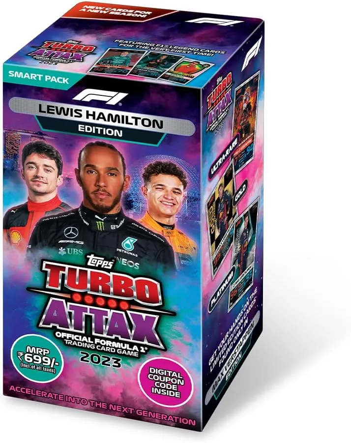 Topps F1 Turbo Attax Trading and Collectible Card Game (Smart Pack- Lewis Hamilton Version)