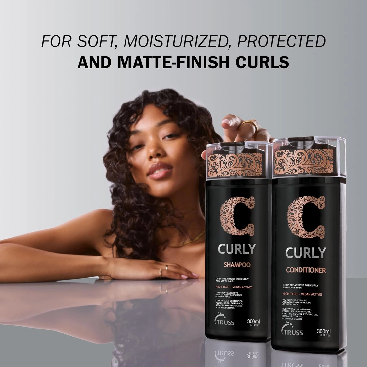 Truss Leave-in Cream for Curly Light Hair - Define and Intensify Curls, Moisturize Wavy and Textured Hair with Matte Finish