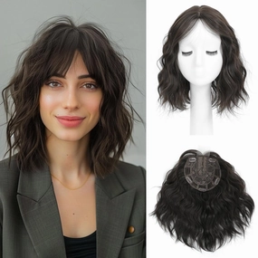 UDU 11inch Hair Topper for Women, Lightweight & Breathable Wiglet for Thinning Hair, Natural Look Volume Booster Hairpiece for Coverage, Ideal for Summer Wear