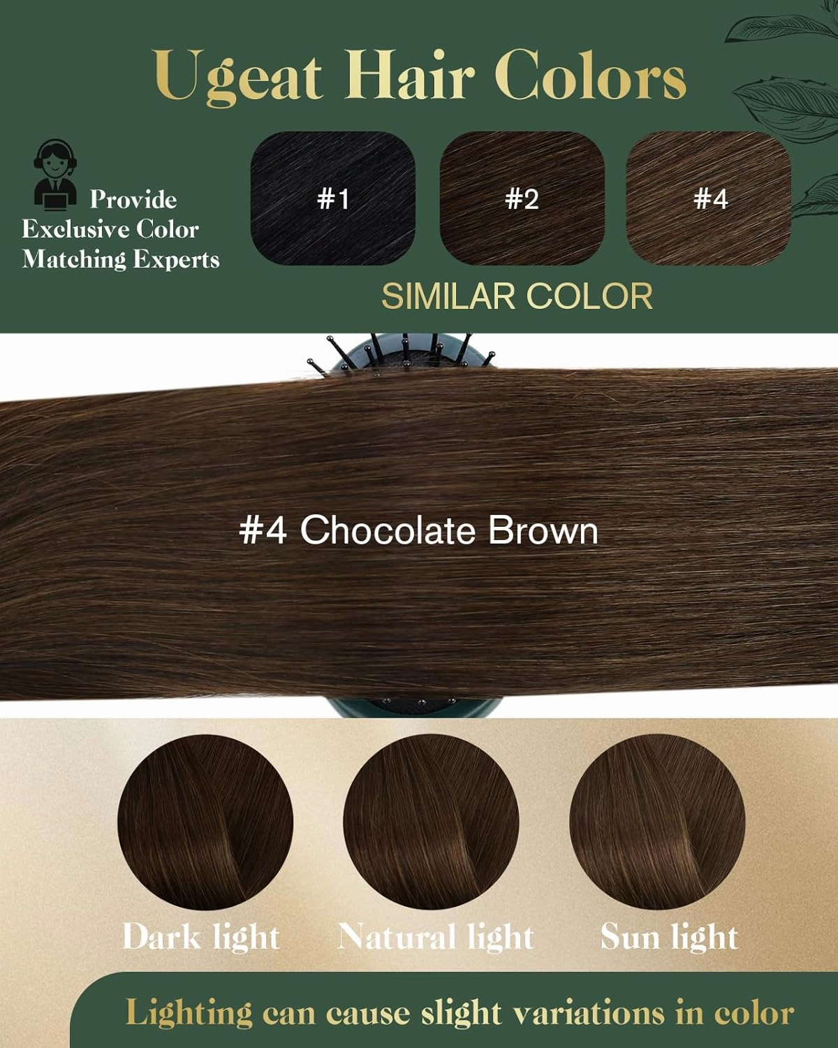 Ugeat Chocolate Brown Hair Extensions Clip ins Short 12 Inch Dark Brown Clip in Extensions Real Human Hair Double Weft Clip-in Hair Extensions Silky Straight Full Head 5pcs 85g
