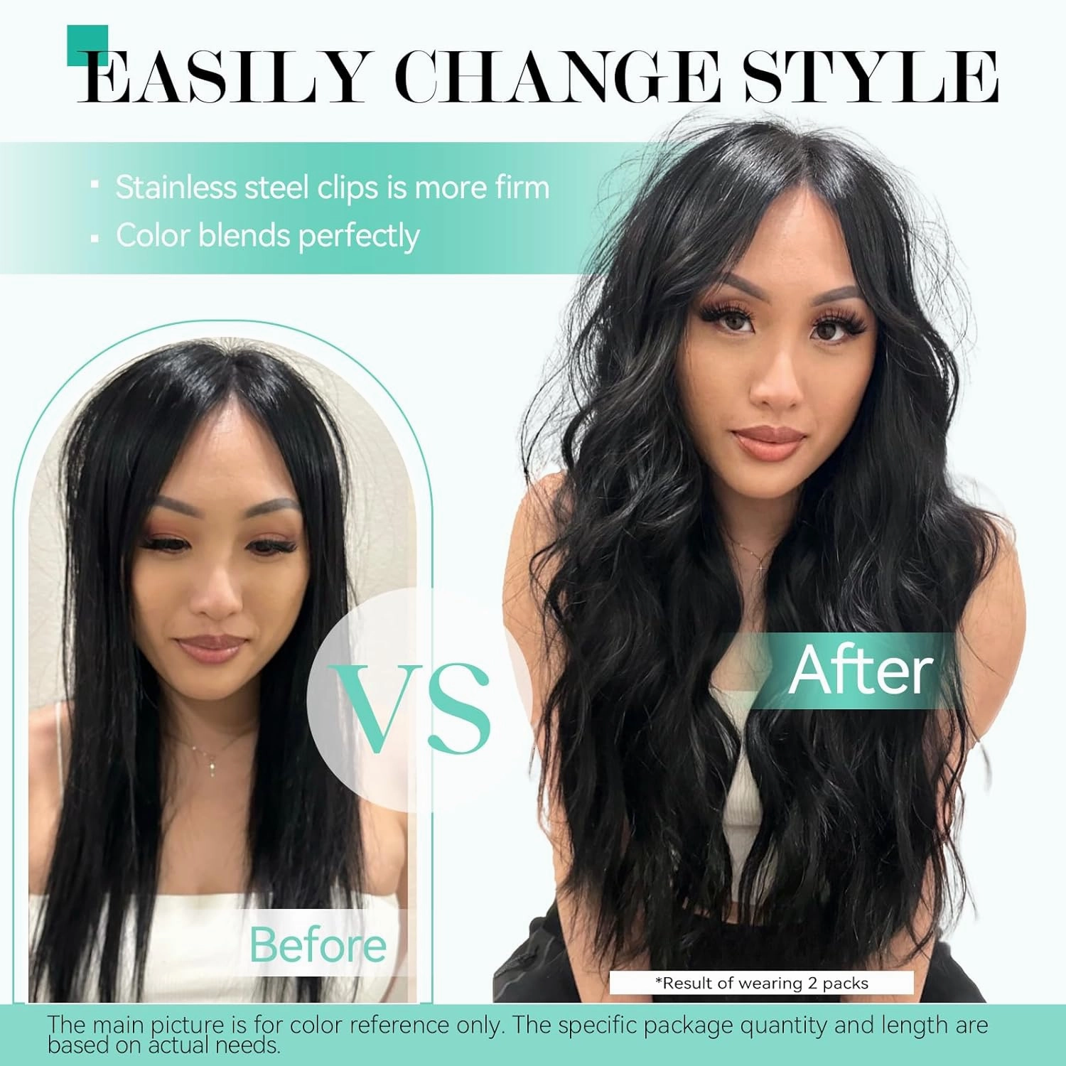 Ukira Black Clip in Hair Extensions Real Human Hair, 16 Inch 120g 7pcs #1 Jet Black Hair Extensions Real Human Hair, Soft Straight Remy Human Hair Clip in Extensions for Women
