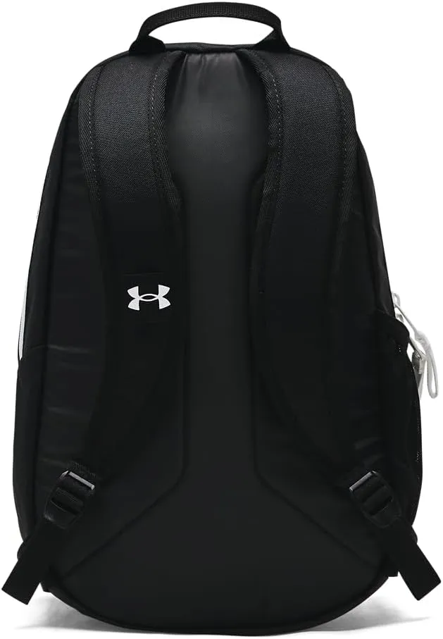 Under Armour Unisex Hustle Play Backpack, (002) Black / / White, One Size Fits Most
