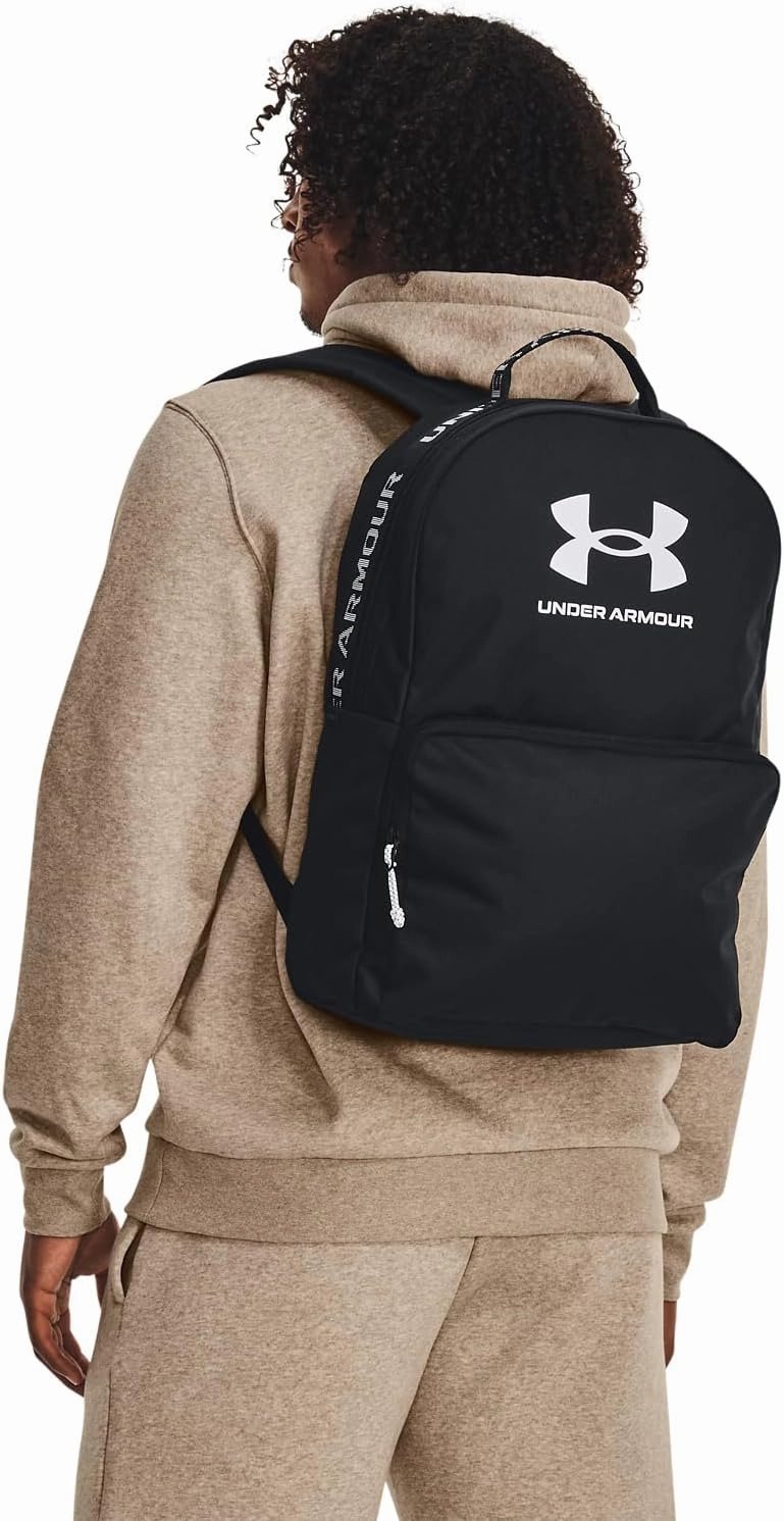 Under Armour Unisex-Adult Loudon Backpack, (001) Black/Black/White, One Size Fits Most