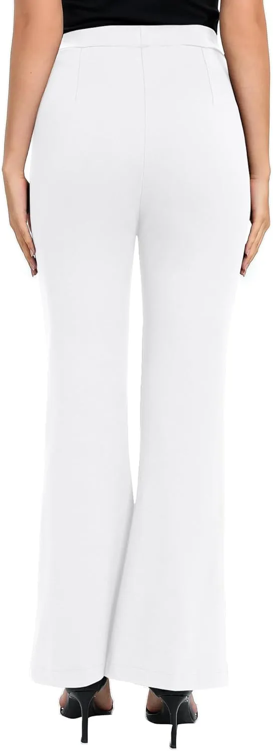 Urban CoCo Women's Flare Dress Pants with Pockets High Waist Slacks Pull On Work Casual Petite/Regular/Tall Pants