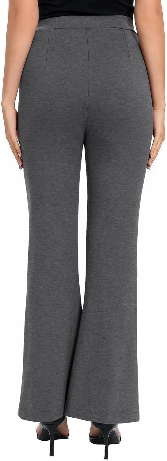 Urban CoCo Women's Flare Dress Pants with Pockets High Waist Slacks Pull On Work Casual Petite/Regular/Tall Pants
