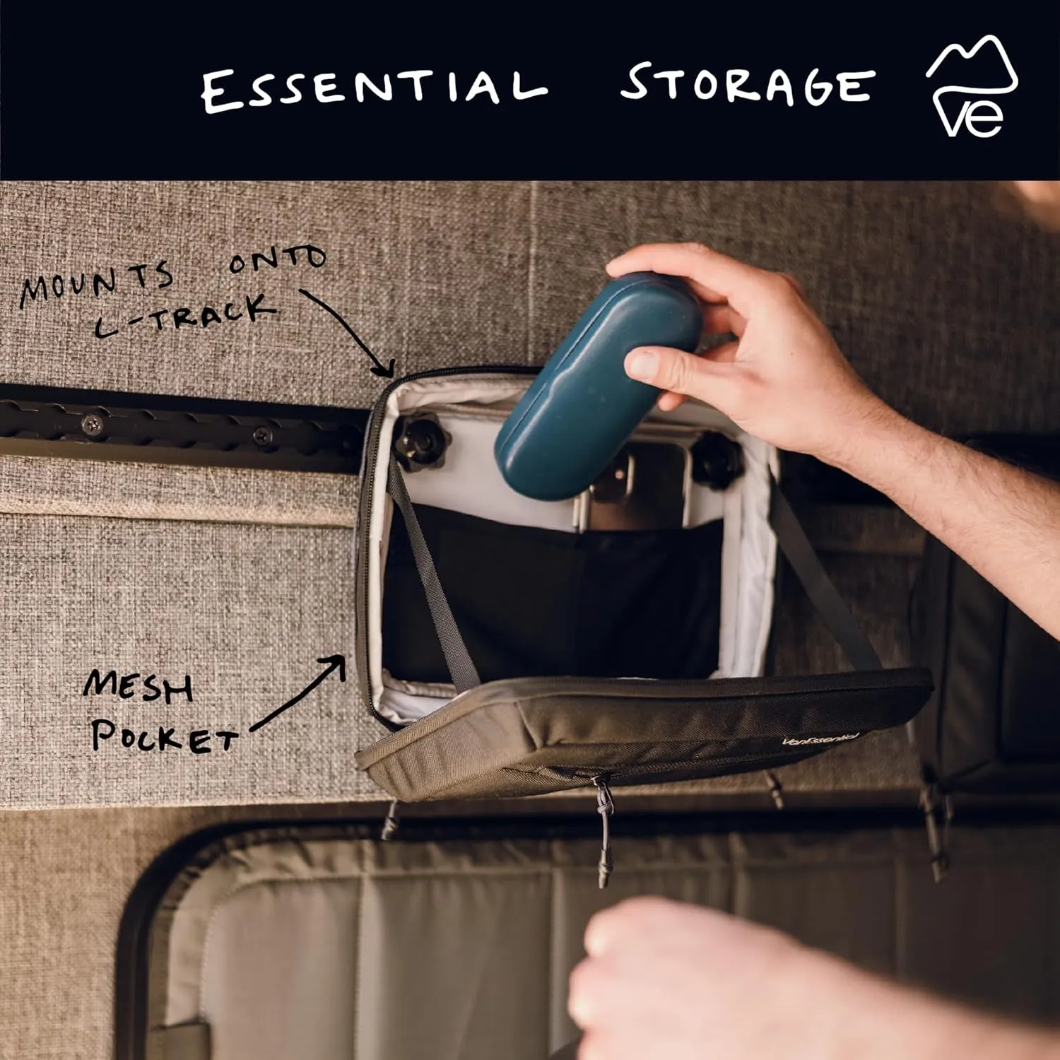 VanEssential Soft Sided Venture L-Track Mounted Storage Bag Medium