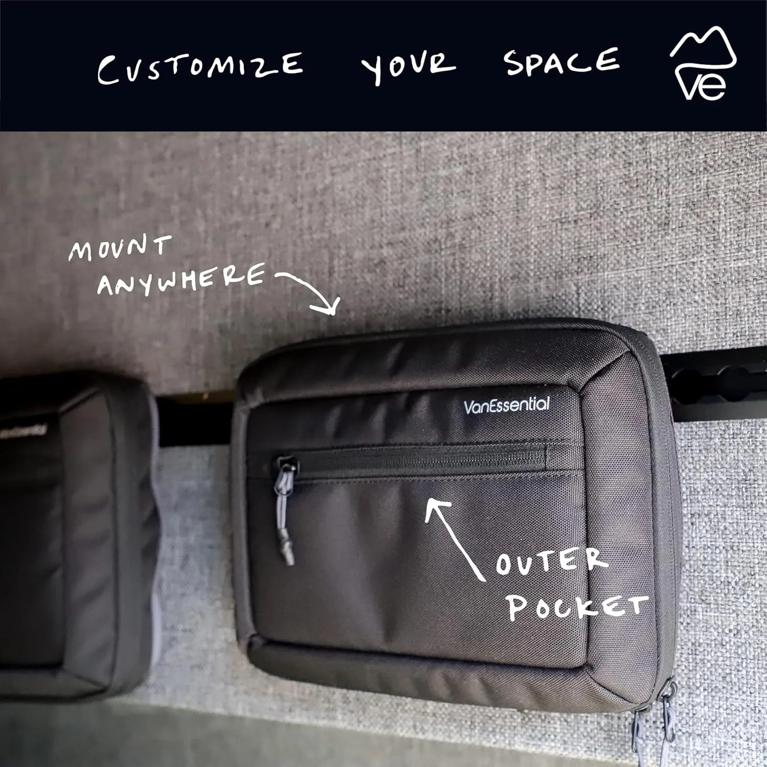 VanEssential Soft Sided Venture L-Track Mounted Storage Bag Medium