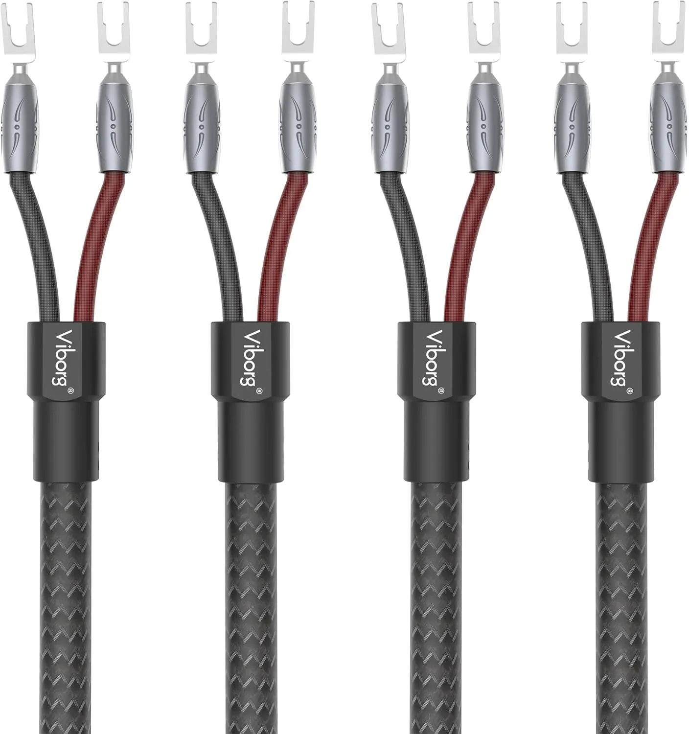 Viborg VS901 Hi-end Speaker Cable 6.6FT 16 Strands 19.5 AWG Φ18MM Durable Braided HiFi Multiplex OFE Copper Audiophile Speaker Wire