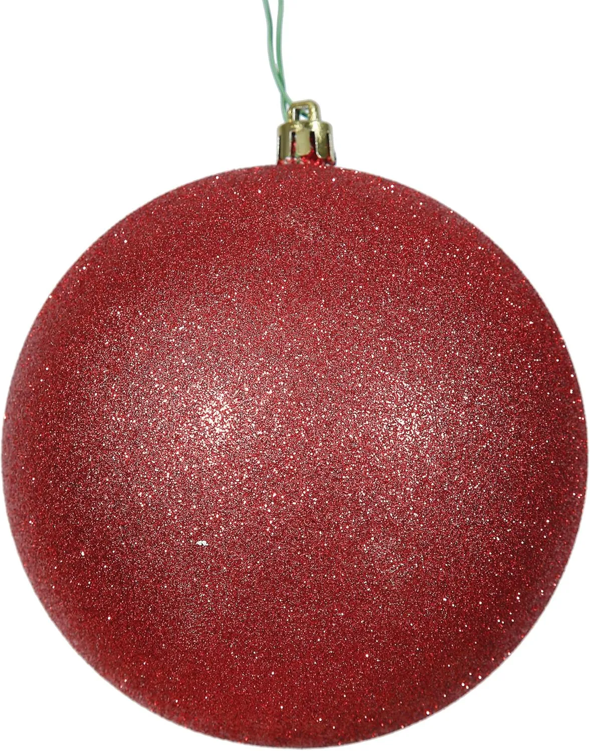 Vickerman 4" Red Glitter Ball Ornament, 6 per Bag