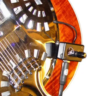 Vintage Dobro Resonator Guitar Pickup with Flexible Micro-Gooseneck by Myers Pickups