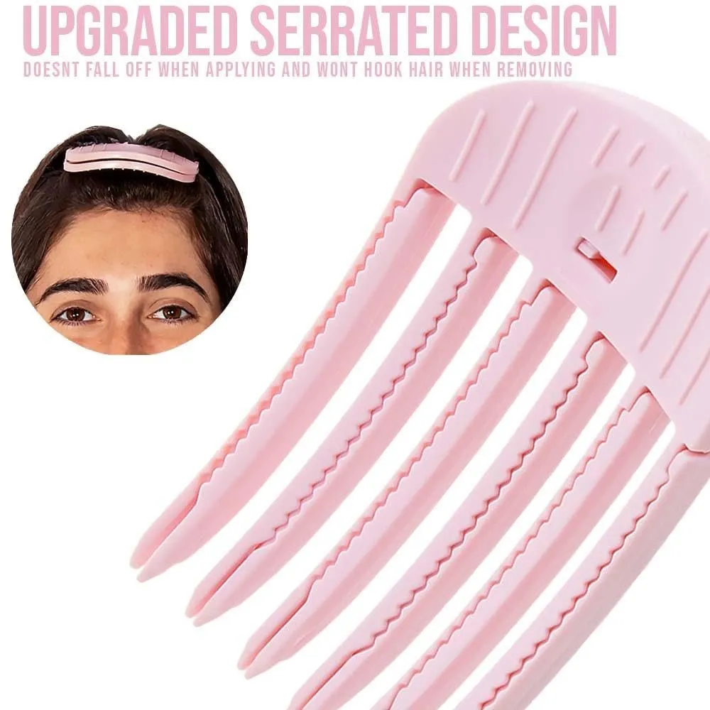 VolumaCurls 2pcs Fluffy Hairpin Curling Bangs Clips Set - Hair Roots Volumizing & Curling Clips for Women - Fashionable Volume Hair Roller (PINK, S/M & L/XL)