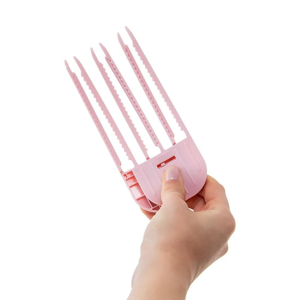 VolumaCurls 2pcs Fluffy Hairpin Curling Bangs Clips Set - Hair Roots Volumizing & Curling Clips for Women - Fashionable Volume Hair Roller (PINK, S/M & L/XL)