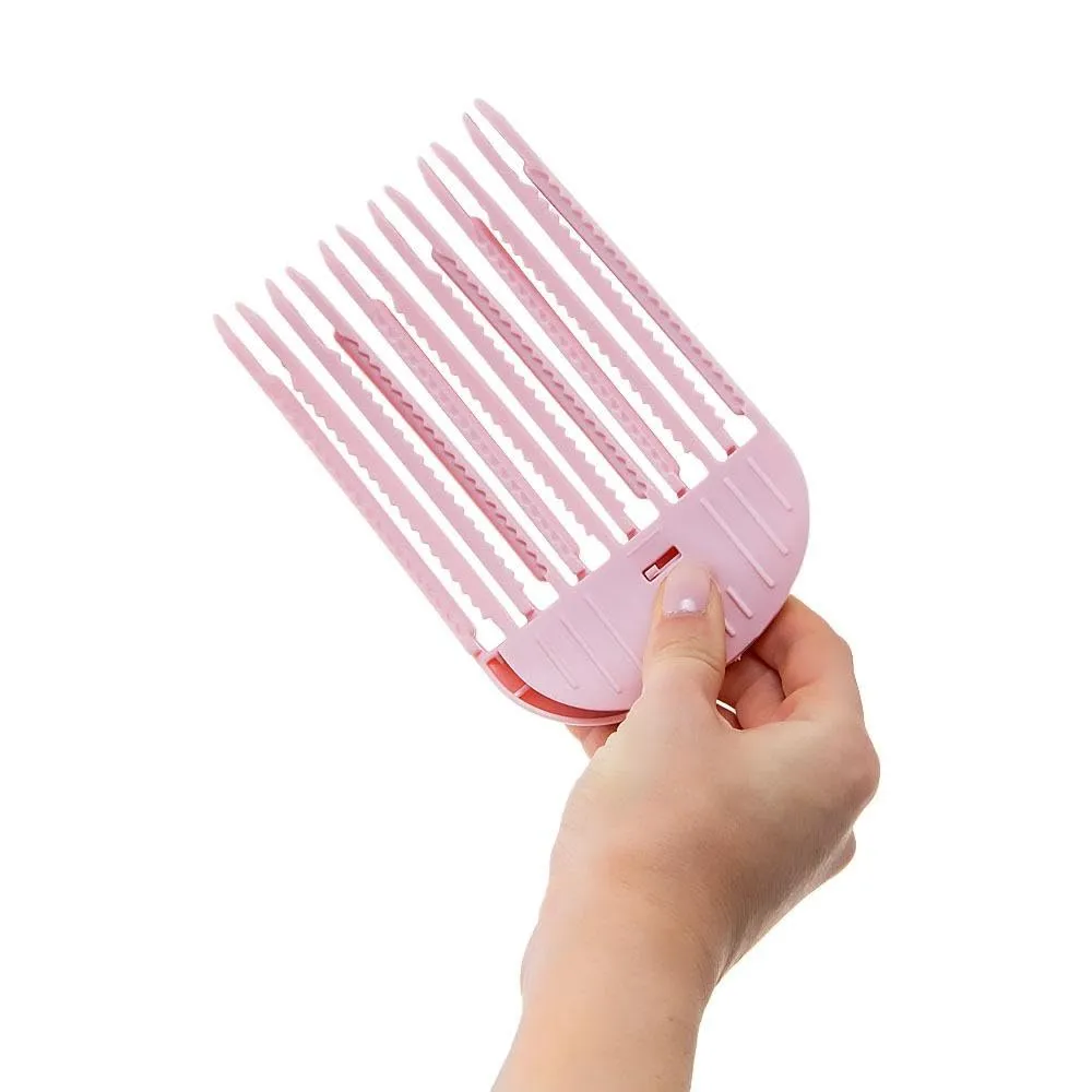 VolumaCurls 2pcs Fluffy Hairpin Curling Bangs Clips Set - Hair Roots Volumizing & Curling Clips for Women - Fashionable Volume Hair Roller (PINK, S/M & L/XL)